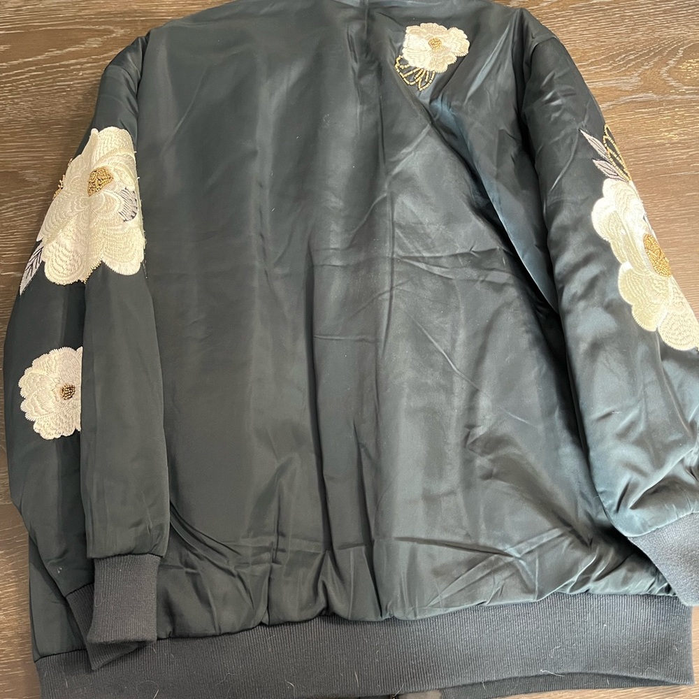 Anthropologie Maeve Floral Bomber Jacket - Picture 3 of 4